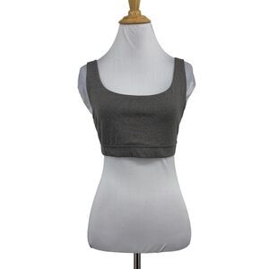 Athleta Sports Bra Womens M Medium Gray Heather Exhale A-C Light Impact Low Back